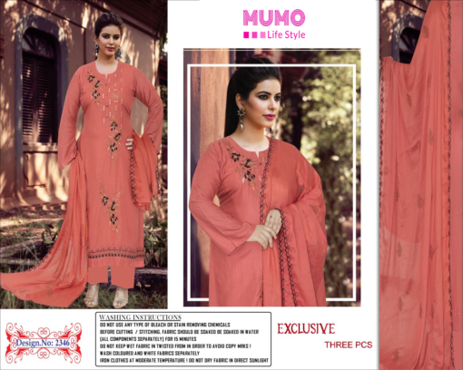 Original Pakistani Swiss Cotton Three Piece - Image 4