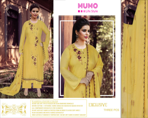 Original Pakistani Swiss Cotton Three Piece - Image 5