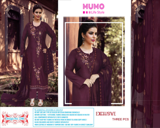 Original Pakistani Swiss Cotton Three Piece - Image 3