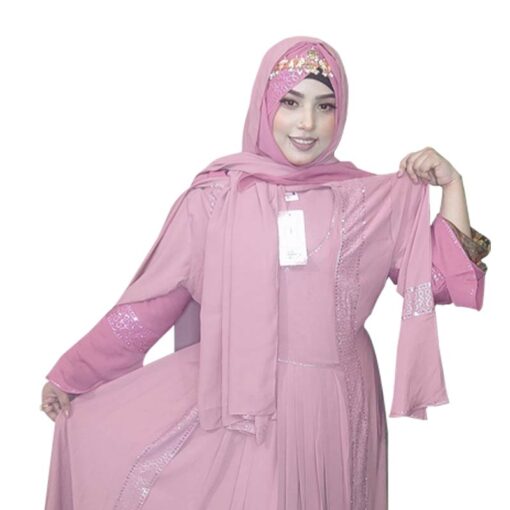 Exclusive Dubai Party / Koti Borka Collection With Hijab - Image 2