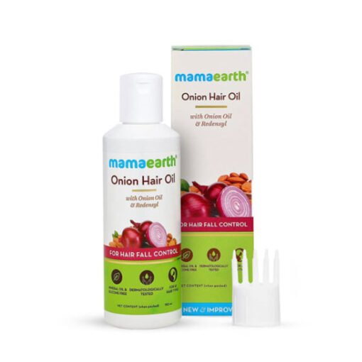 Mamaearth Onion Hair Oil For Hair Fall Control 100ml - Image 3