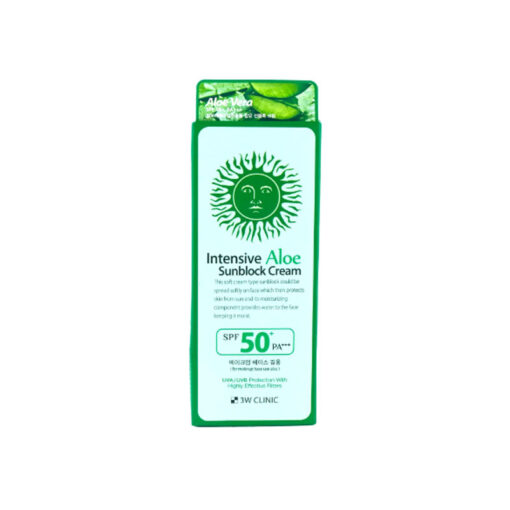 3W Clinic Intensive Aloe Sunblock Cream SPF50+ PA+++ 70ml - Image 3