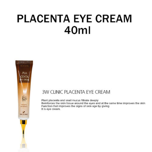 3W Clinic Whitening & Anti-Wrinkle Placenta Eye Cream 40ml - Image 3