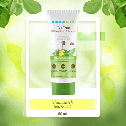 Mama Earth Tea Tree Oil-Free Moisturizer 80g - Image 2