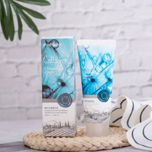 3W Clinic Collagen Cleansing Foam 100ml - Image 3