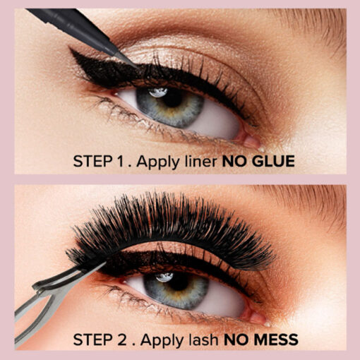 Absolute Newyork 2 in 1 Eyeliner & Magnetic Lash Adhesive – ELME02 Black - Image 3