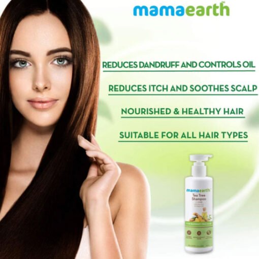 Mamaearth Tea Tree Shampoo For Dandruff Free Hair 250ml - Image 3