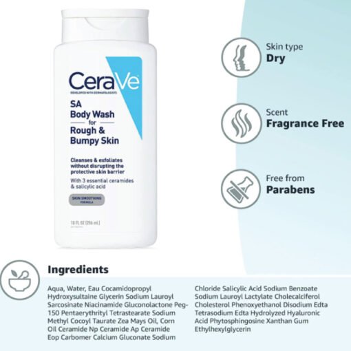 Cerave SA Body Wash for Rough & Bumpy Skin – 296 ml (In Bangladesh) - Image 2