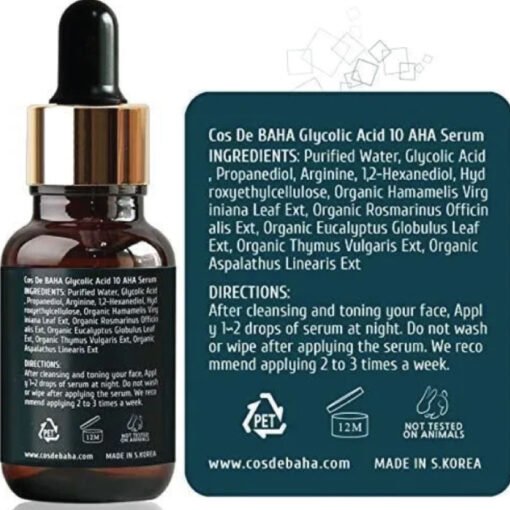 Cos De BAHA Glycolic Acid 10% AHA Serum 30ml (G) (In Bangladesh) - Image 2