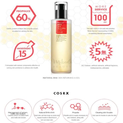 Cosrx Natural BHA Skin Returning A-Sol 100 ml - Image 3