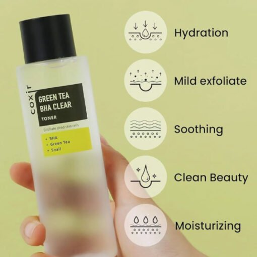 Coxir Green Tea BHA Clear Toner 150ml - Image 2