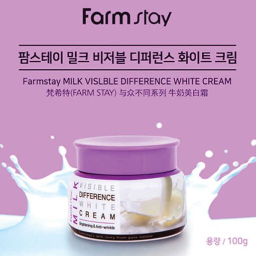 FARM STAY Milk Visible Difference White Cream 100g - Image 2