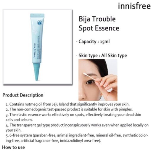 Innisfree Bija trouble spot essence 15ml (In Bangladesh) - Image 2