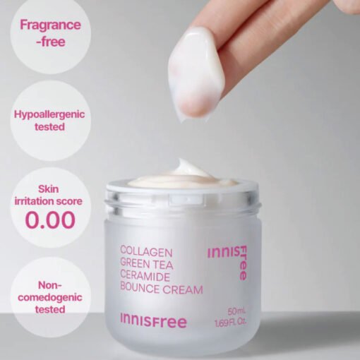 Innisfree Collagen Green Tea Ceramide Bounce Cream 10ml (mini) (In Bangladesh) - Image 2