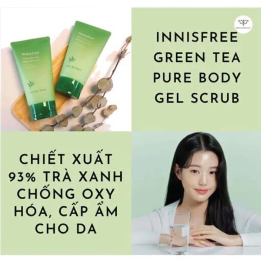 Innisfree Green Tea Pure Body Gel Scrub 150ml (In Bangladesh) - Image 2