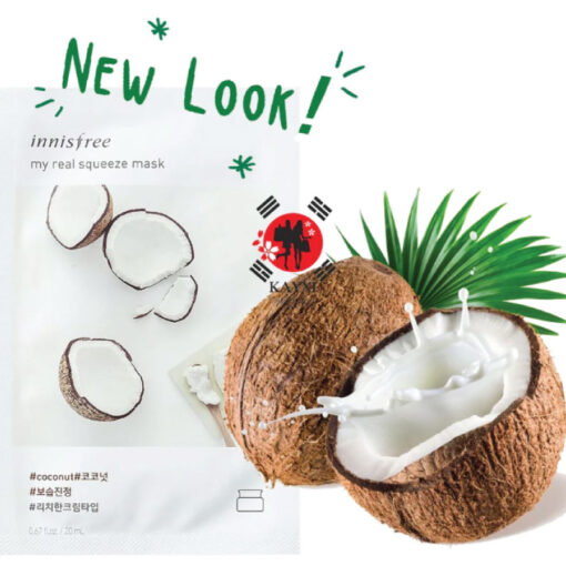 Innisfree My Real Squeeze Mask [Coconut] 20ml - Image 2