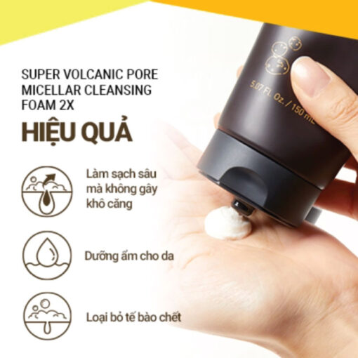 Innisfree Super Volcanic Pore Micellar Cleansing Foam 2X 150g - Image 2