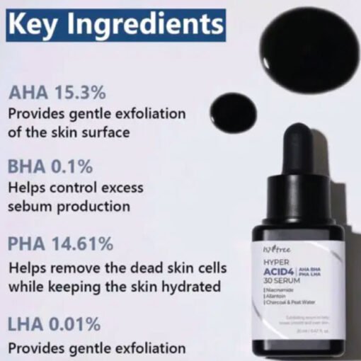 Isntree Hyper Acid4 AHA BHA LHA 30 Serum 20ml (In Bangladesh) - Image 2