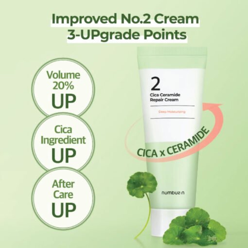 Numbuzin No.2 Cica Ceramide Repair Cream 60ml (In Bangladesh) - Image 2