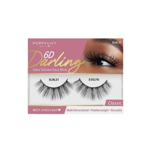 Absolute New York 6D Darling Ultra Volume Faux Mink Eye Lashes - ELHL21 Evelyn